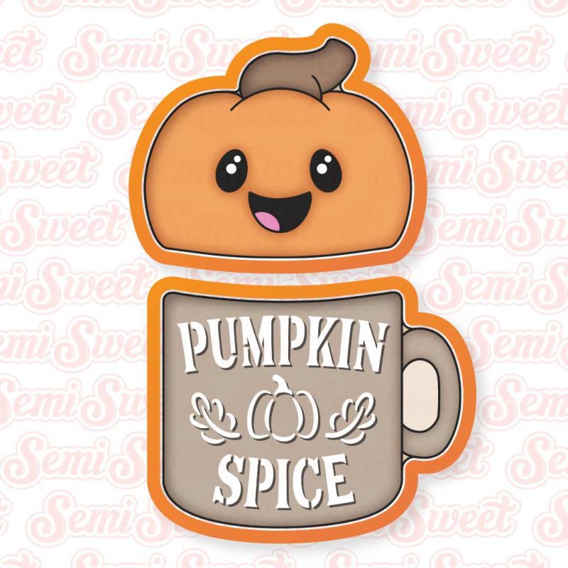 2 pc pumpkin spice mug set