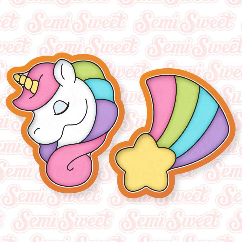 2 pc unicorn platter cutters