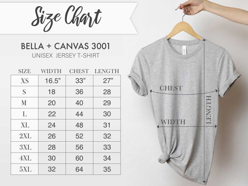 3001 bella canvas size chart 4a6a20ee 7dc8 4635 b00b a14285dc2ad3