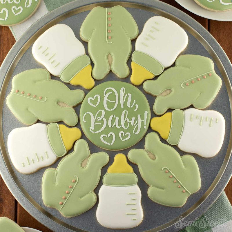 Baby cookie platter square