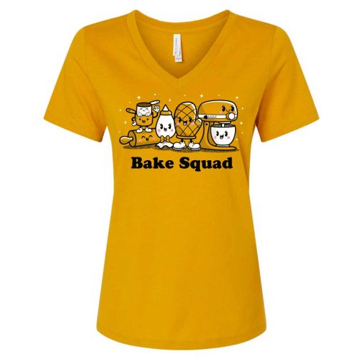 Bake Squad BC 6405 Womens Vneck Mustard 490f4beb cf28 4bc0 b1cd 994a19a2f593