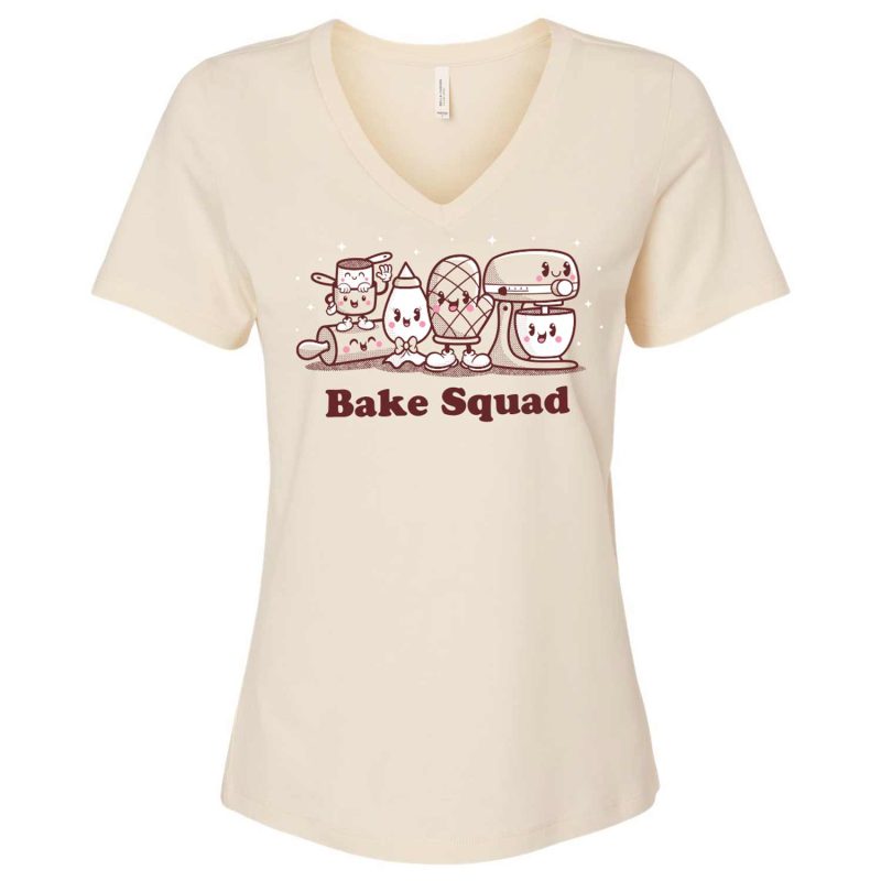 Bake Squad BC 6405 Womens Vneck Natural 279f10e1 b6d1 4d8e bfd6 53233654a8ba