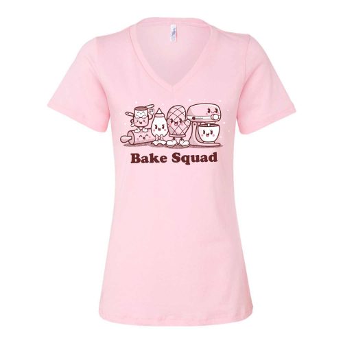 Bake Squad BC 6405 Womens Vneck Pink a949d125 b47c 4d8d aa25 eaa2eaf39163