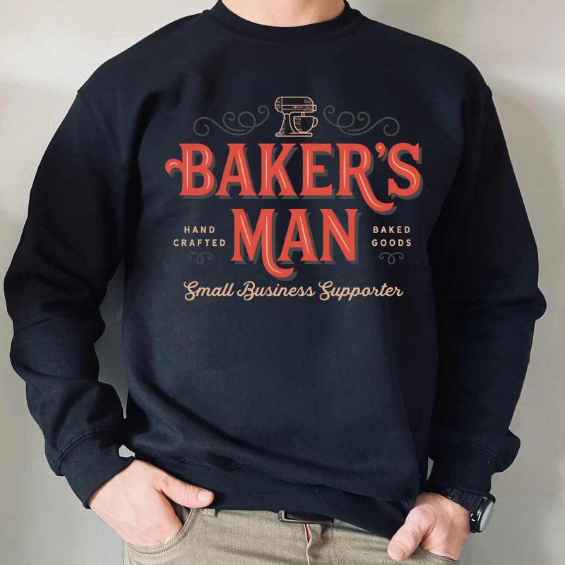 Bakers Man Gildan 18000 Sweatshirt Black