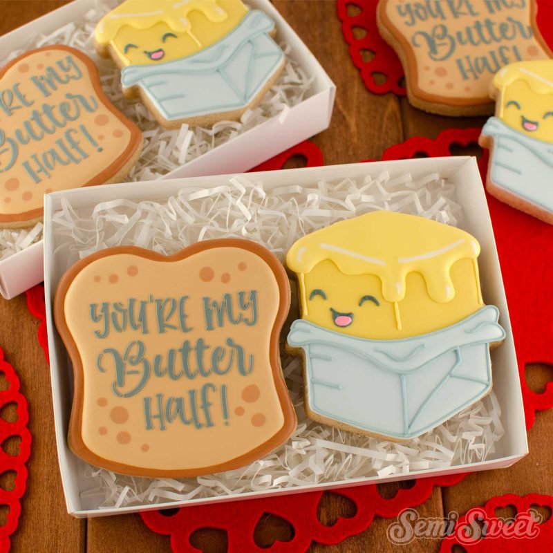 Butter Half cookies square