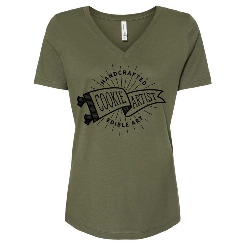 Cookie Artist VNeck Military Green