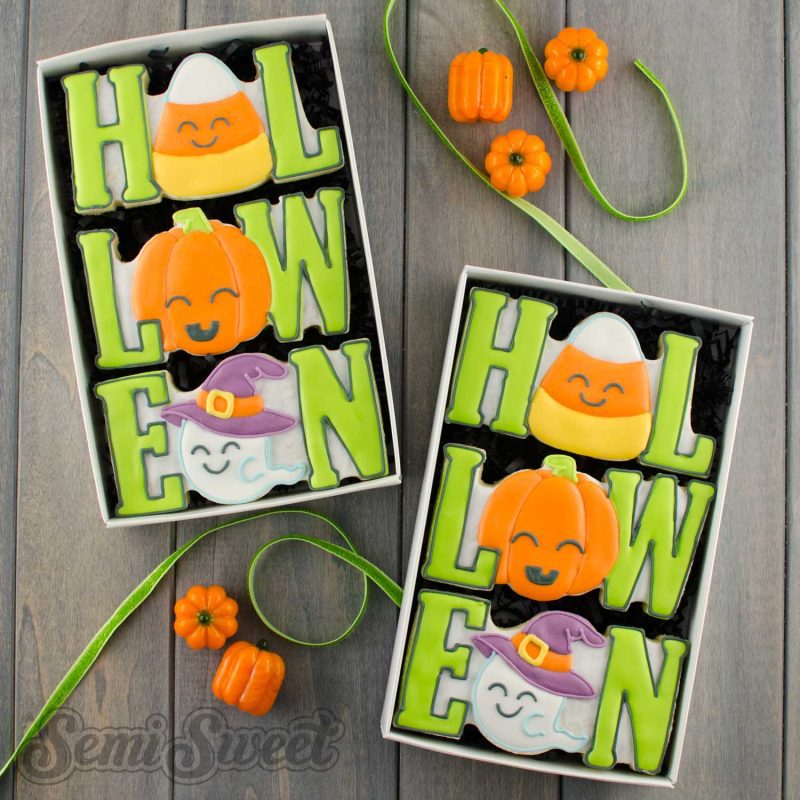 Halloween word set cookies