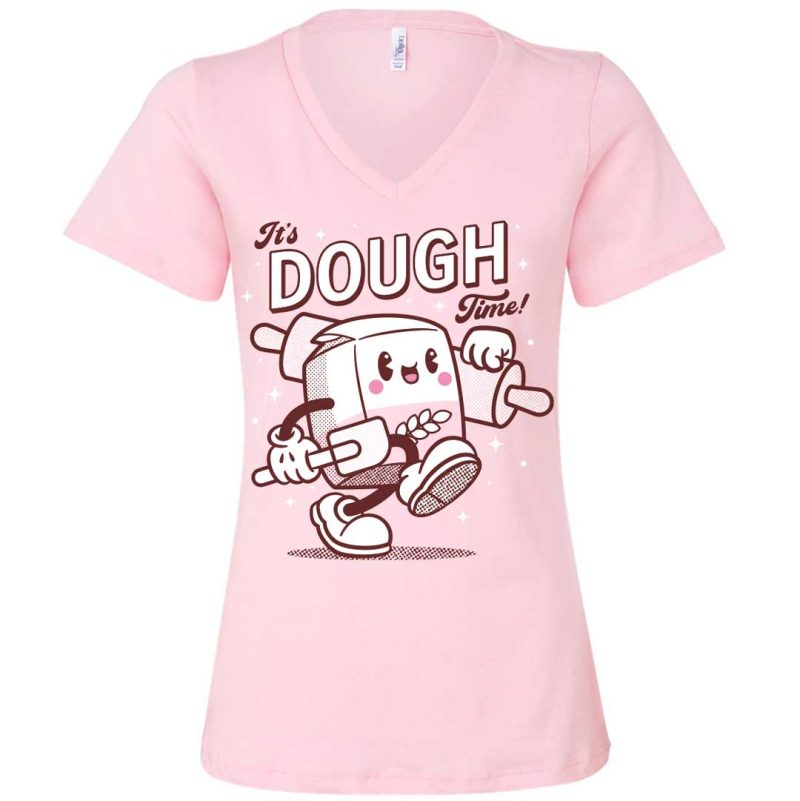 Its Dough Time VNeck Light Pink