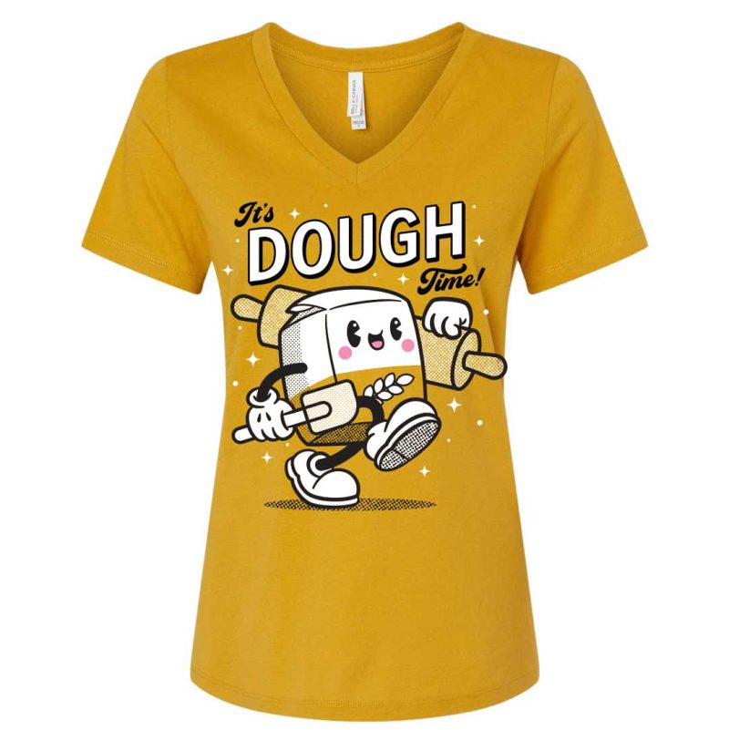 Its Dough Time VNeck Mustard