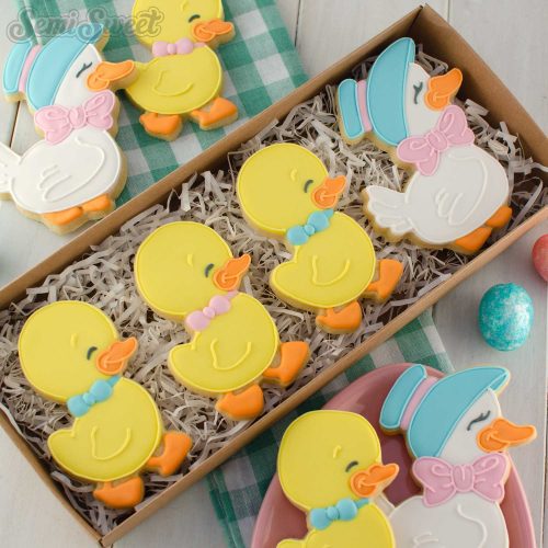 Mother Duck cookies box square