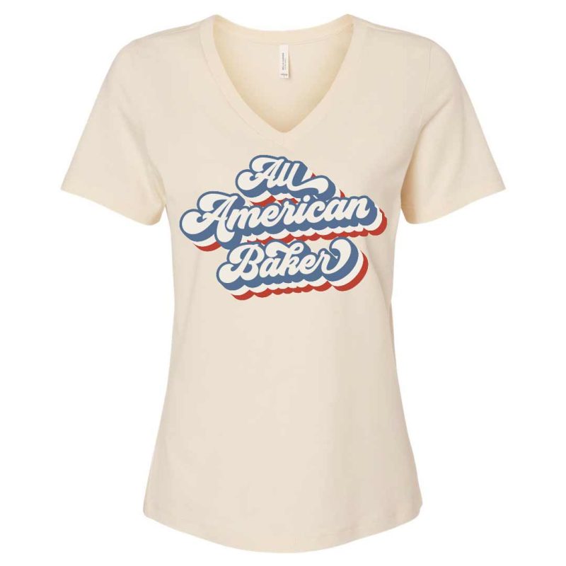 Retro All American Baker VNeck Natural