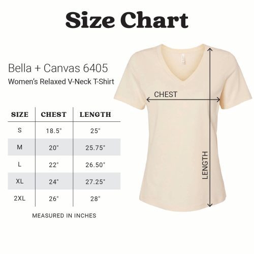 Size Chart BC 6405 womens vneck shop 0842c285 8a69 4e38 bee9 3bbec752beef