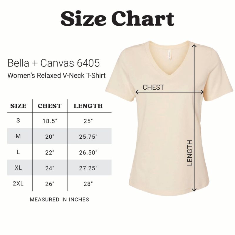 Size Chart BC 6405 womens vneck shop 0842c285 8a69 4e38 bee9 3bbec752beef