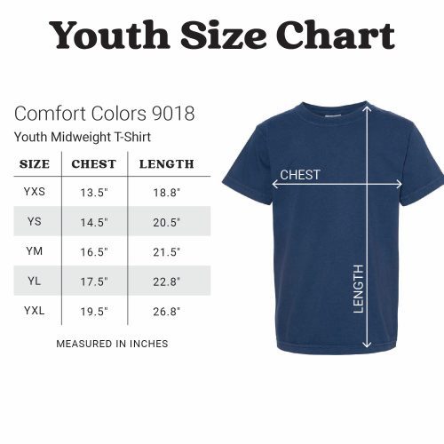 Size Chart Youth CC 9018