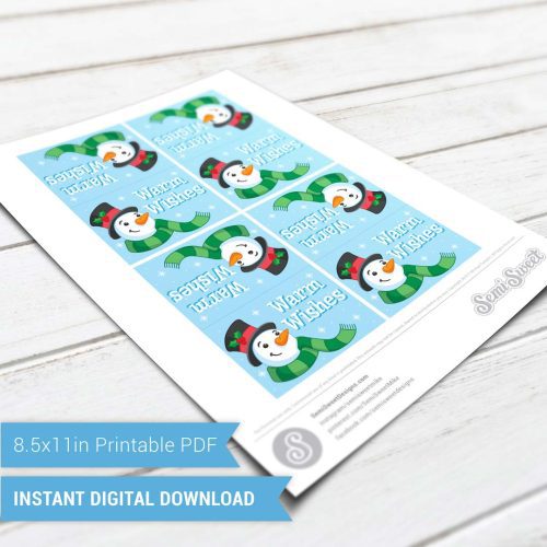 Snowman Warm Wishes Sheet Scene