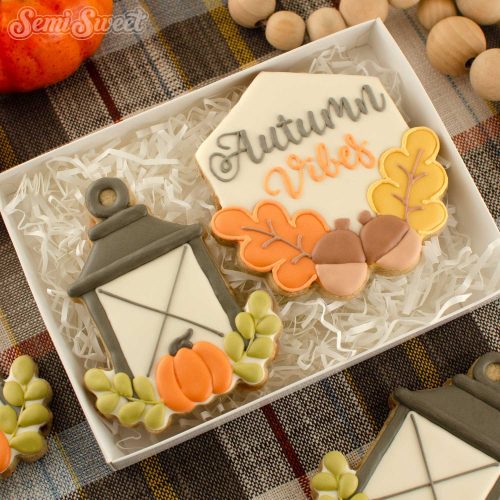 autumn lantern cookies hex box