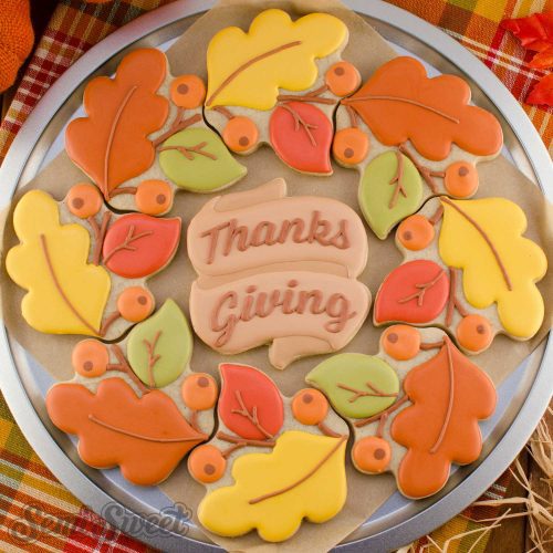 autumn leaf wreath cookie platter square 9c29e00d de99 4dd3 be79 53cea5693152