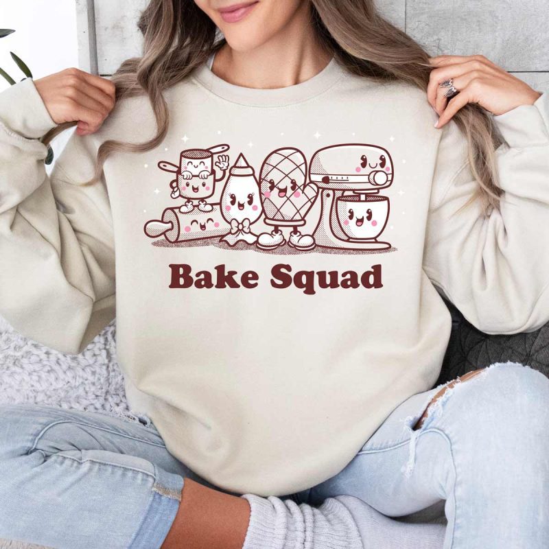 bake squad gildan 180 sweatshirt sand