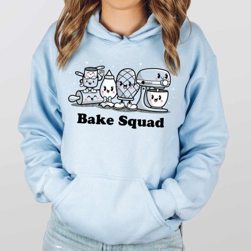 bake squad gildan 185 hoodie light blue