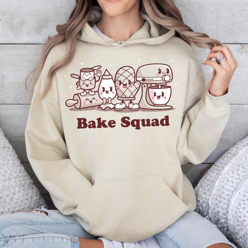 bake squad gildan 185 hoodie sand