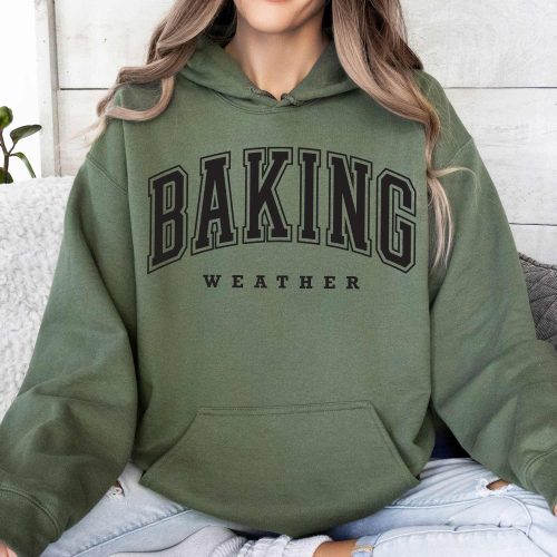 baking weather hoodie military green black