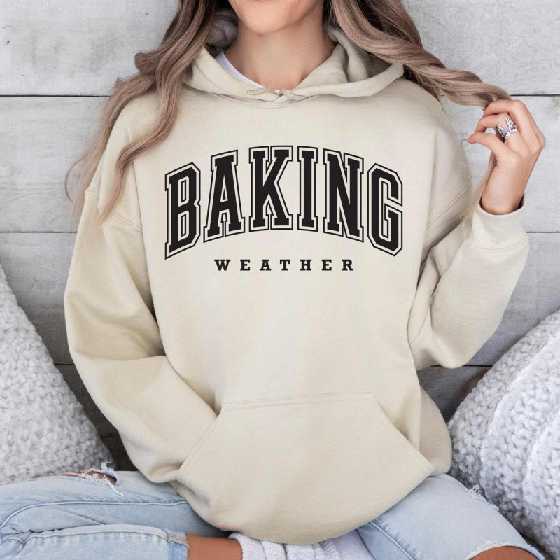 baking weather hoodie sand black