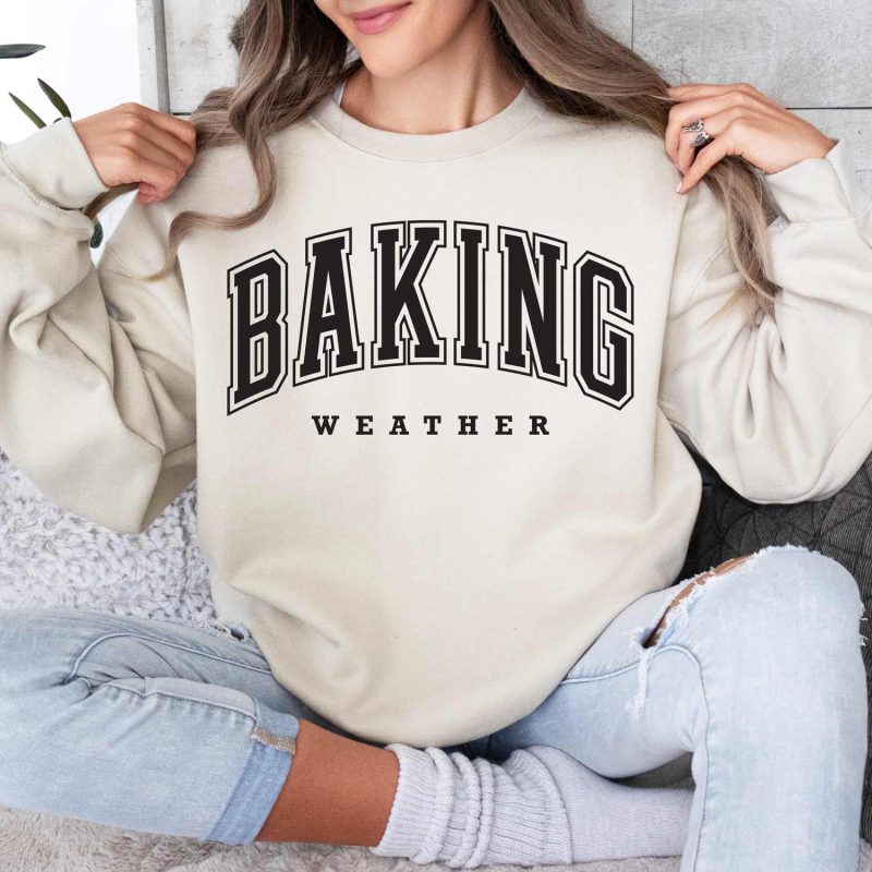 baking weather sweatshirt sand black