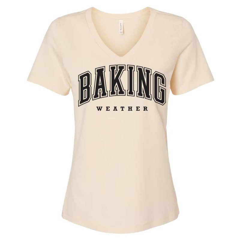 baking weather vneck natural black