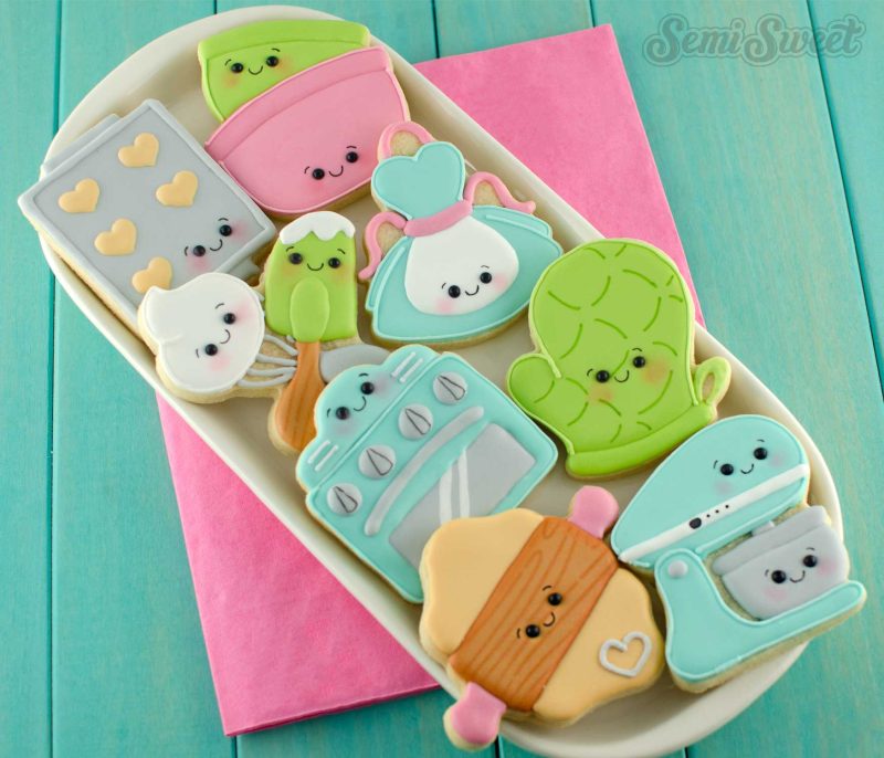 baking cookies platter