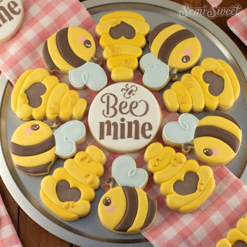 bee mine cookie platter square