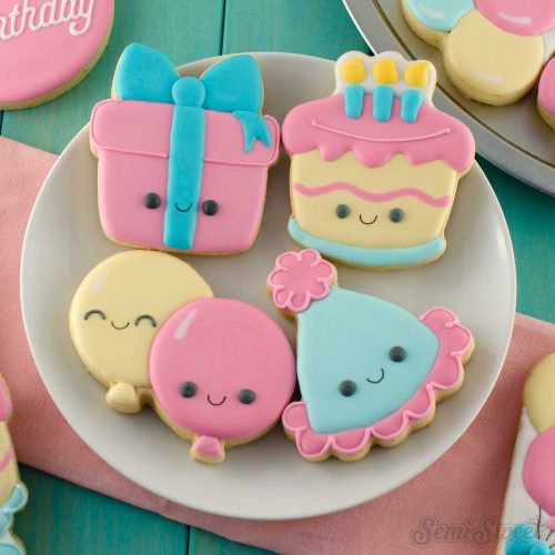 birthday cookies plate shop