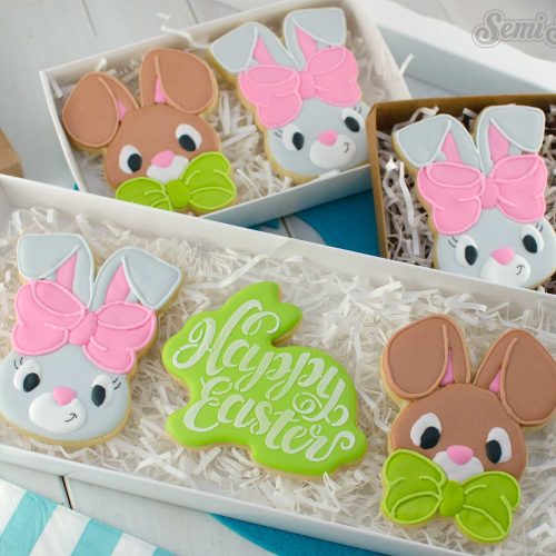 bow tie bunny cookies boxes