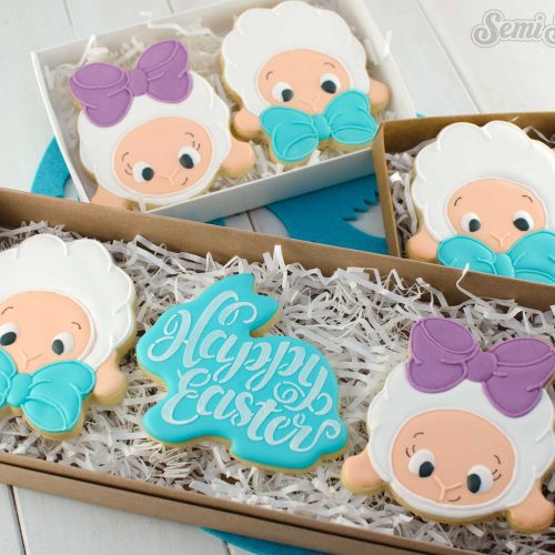 bow tie lamb cookies boxes