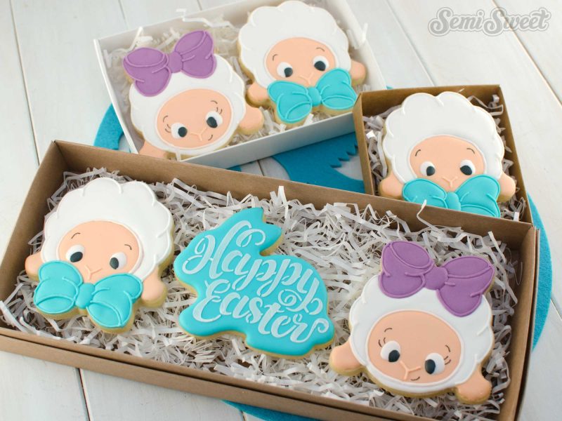 bow tie lamb cookies