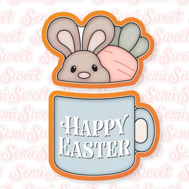 bunny carrot mugs 2pc cutters