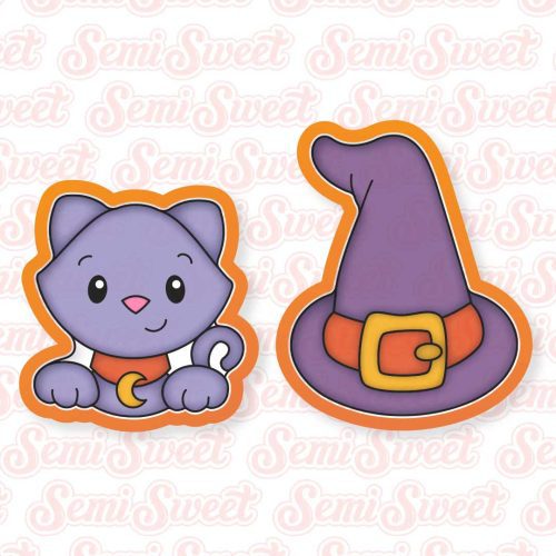 cat witch platter 2pc