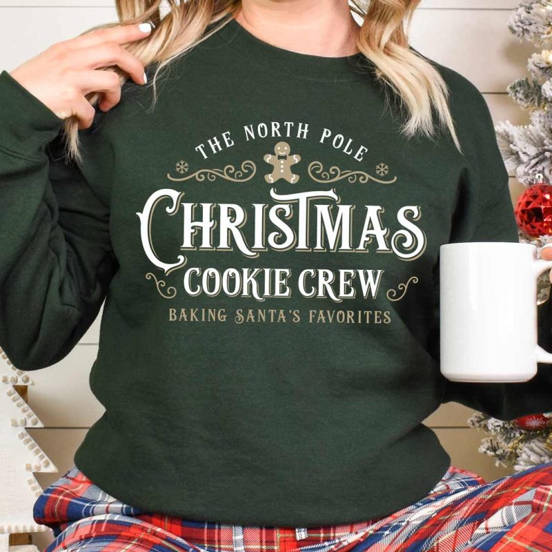 christmas cookie crew G180 forest green