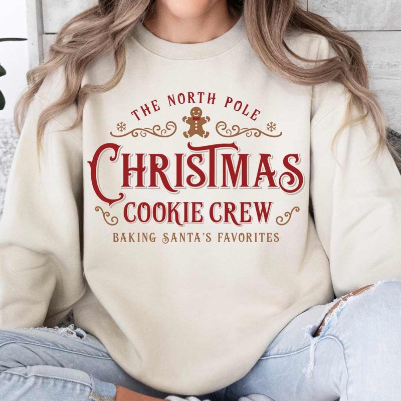 christmas cookie crew G180 sand red