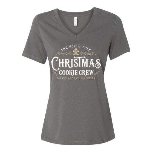 christmas cookie crew vneck grey