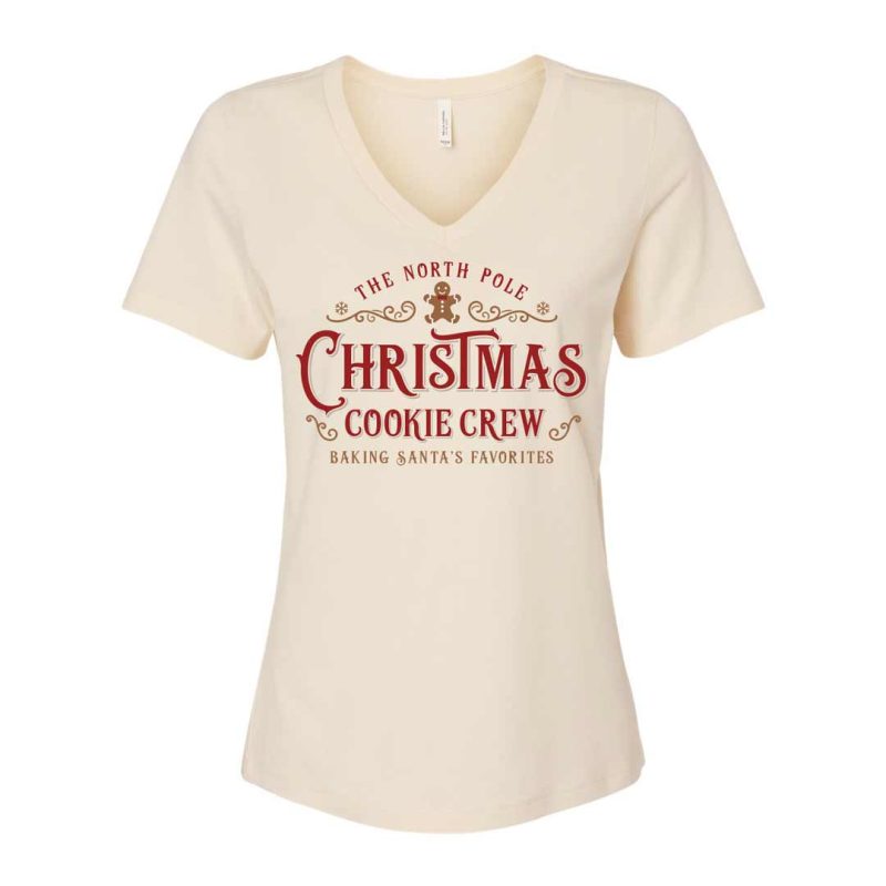 christmas cookie crew vneck natural