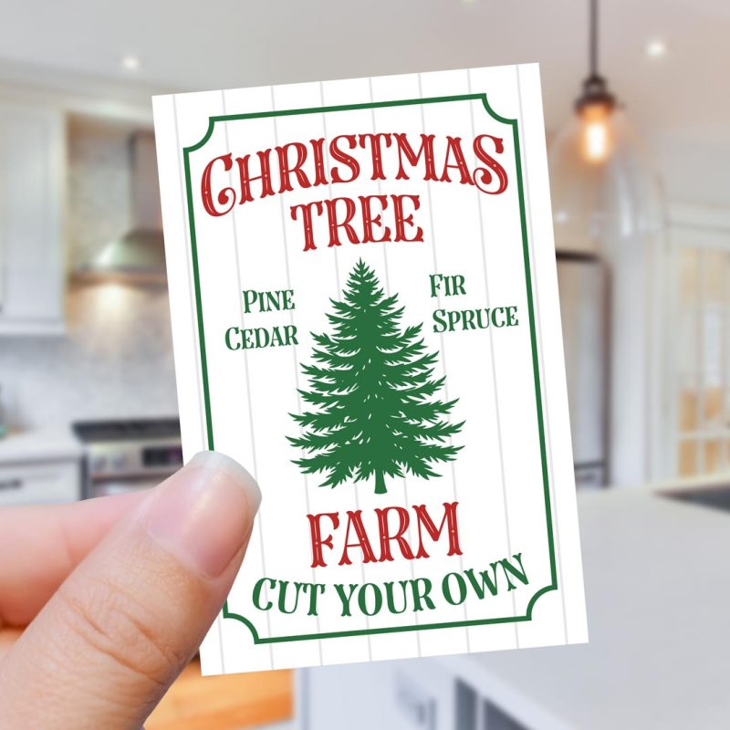 christmas tree farm tag