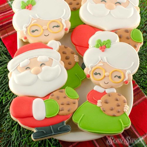 claus cookie couple plate