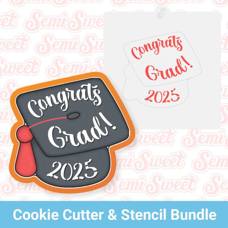 congrats grad cap year 2025 stencil bundle