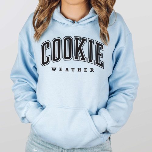 cookie weather hoodie light blue black