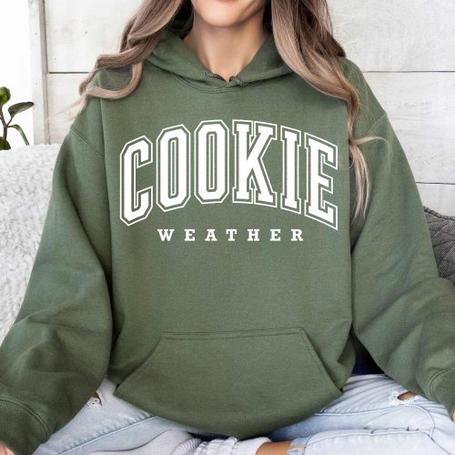 cookie weather hoodie military green white