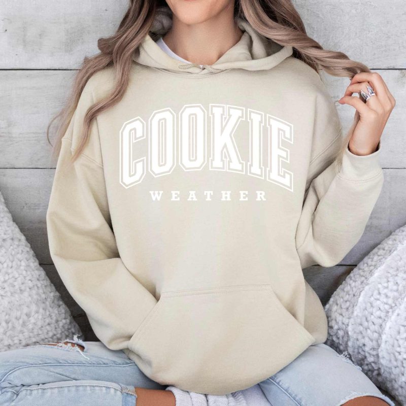 cookie weather hoodie sand white