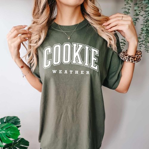 cookie weather shirt moss white