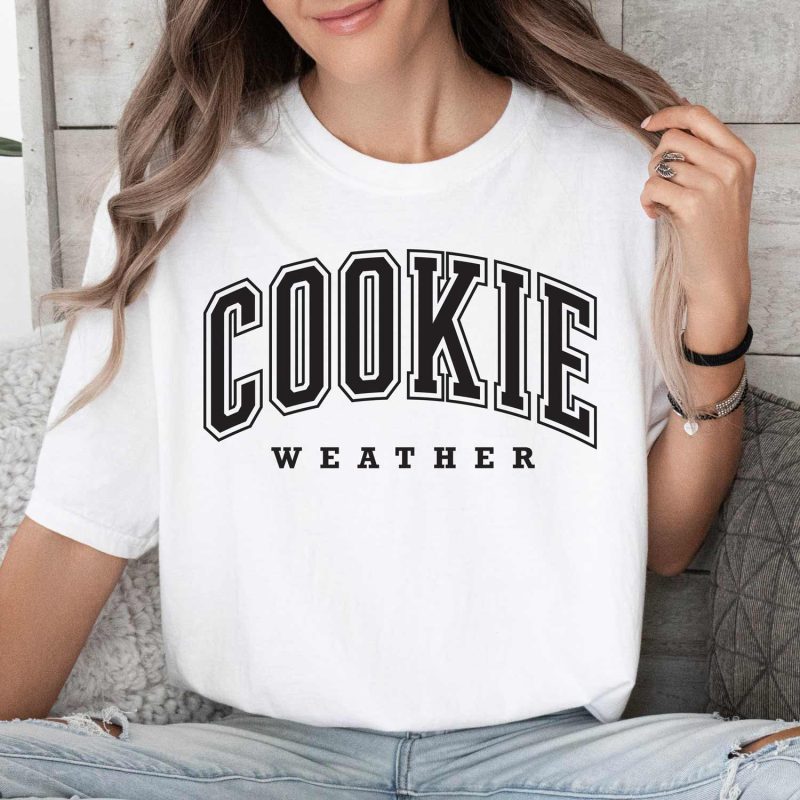 cookie weather shirt white black