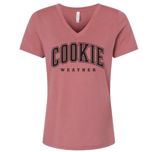 cookie weather vneck mauve black