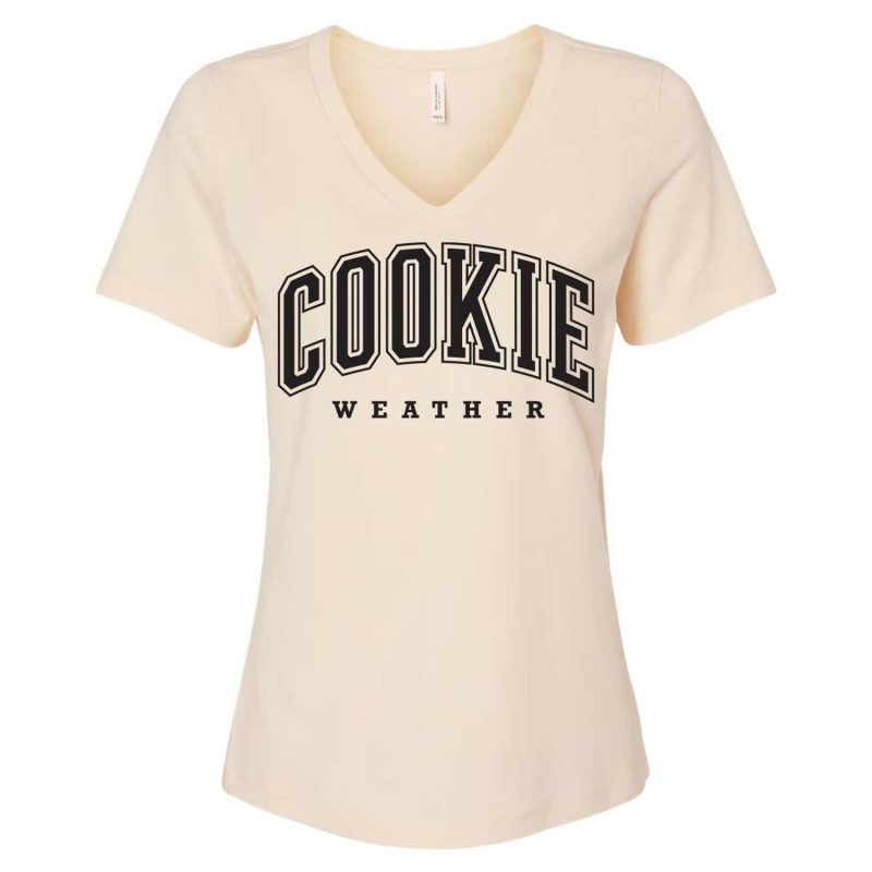 cookie weather vneck natural black